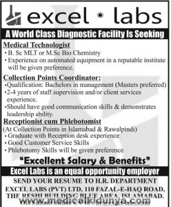 Medical Laboratory Technologist Jobs in Excel Labs